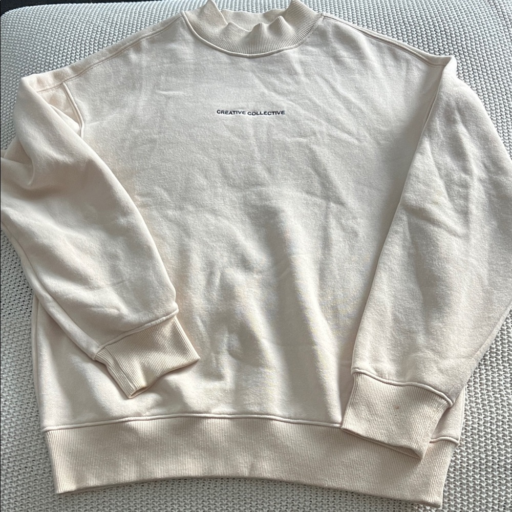 H&M Men's Crewneck Sweater in Cream